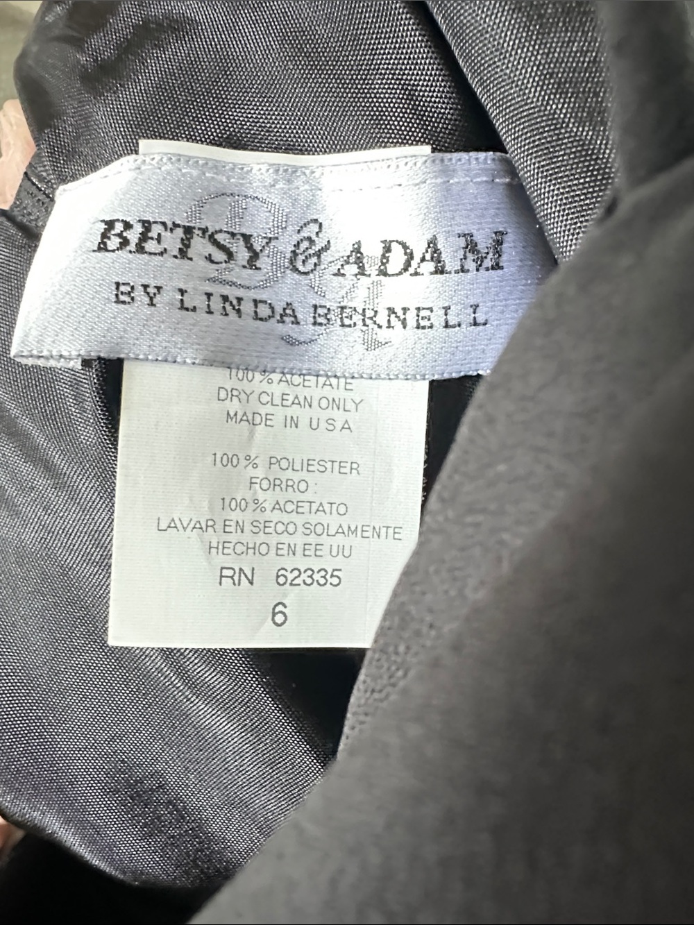 Betsy & Adam by Linda Bernell Black sleeveless spaghetti strap Maxi Dress SZ 6 - Picture 7 of 17